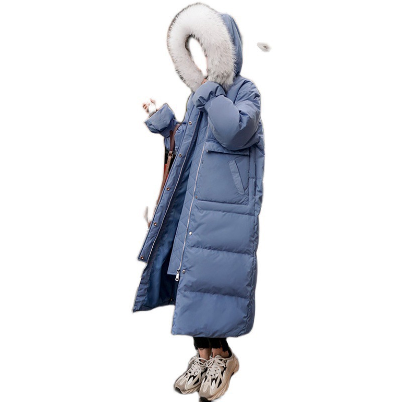 Korean style allmatch super long puffer jacket