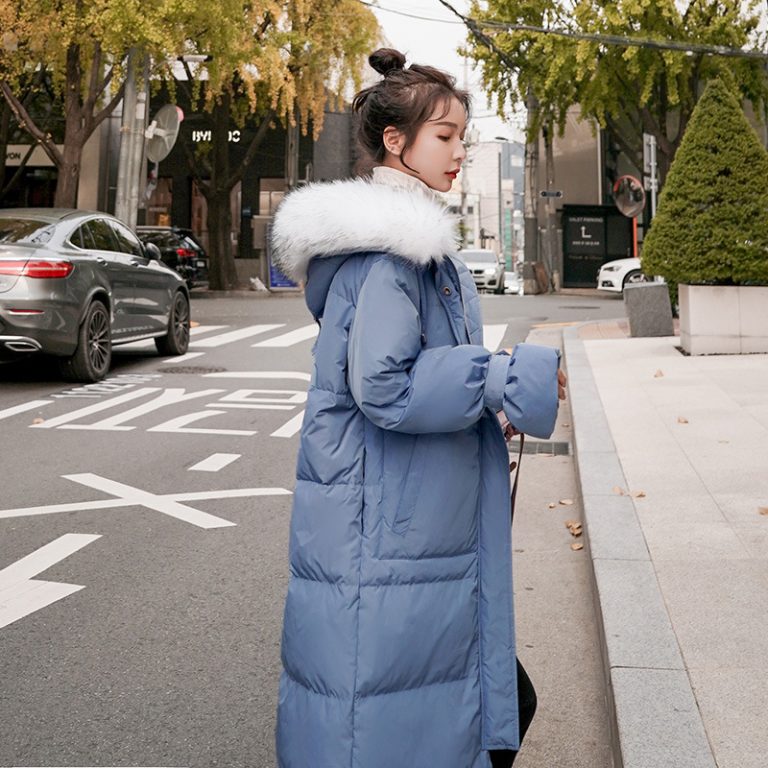 Korean style all-match super long puffer jacket