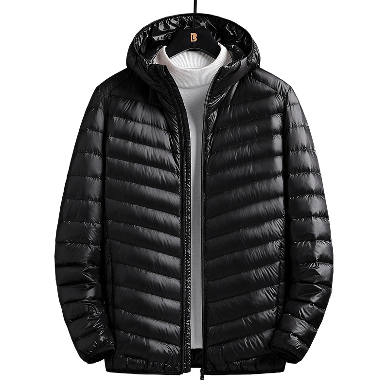 New men's lightweight down jacket in winter