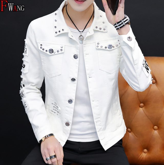 Personalized studded ripped jean jacket (2)