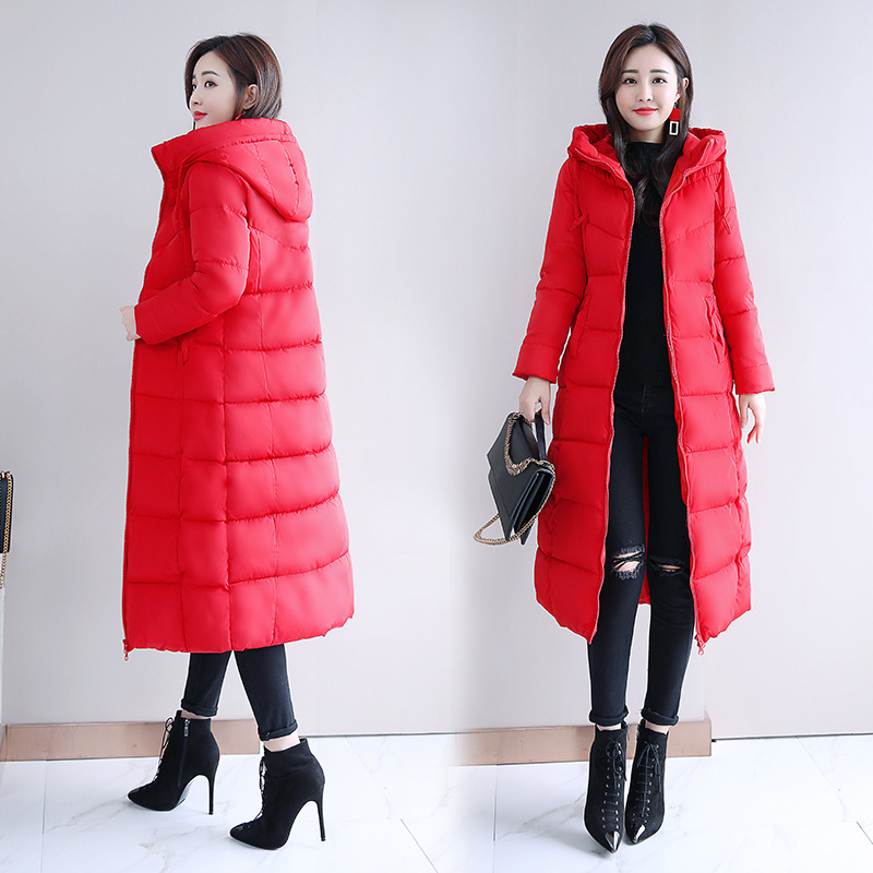 Quality Korean style loose super long puffer jacket