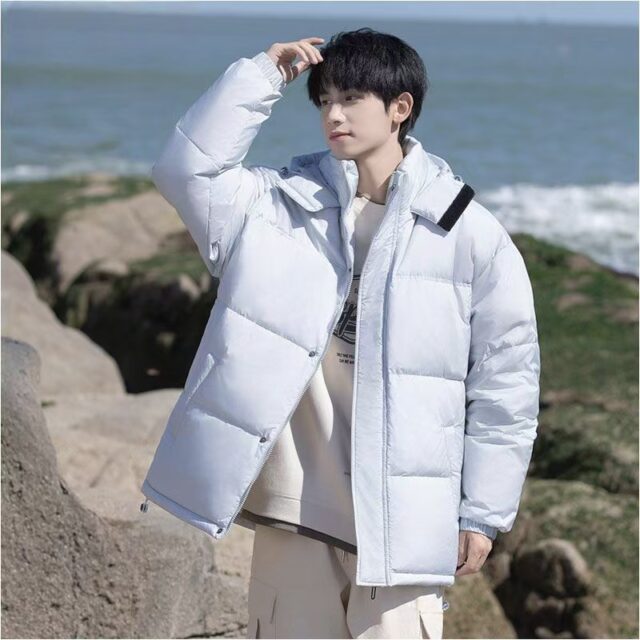 Casual trendy men’s puffer jackets supplier