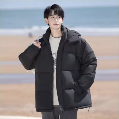 Casual trendy men’s puffer jackets supplier