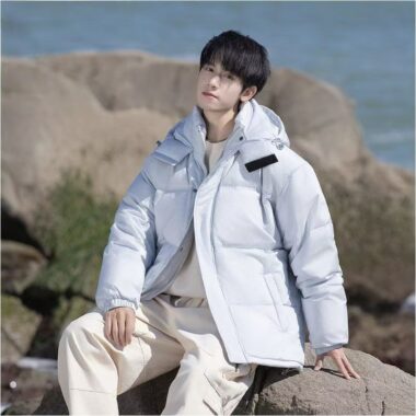 Casual trendy men’s puffer jackets supplier