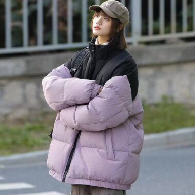 Trendy casual women’s puffer jackets factory