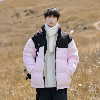 Loose fit streetwear men’s puffer jackets bulk