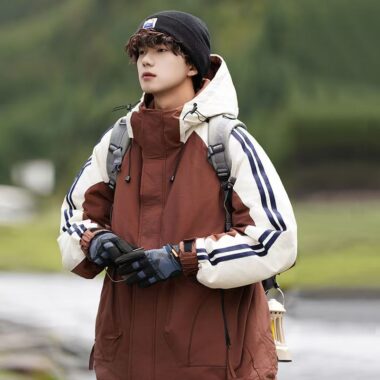 High-quality loose versatile men’s puffer jackets wholesale