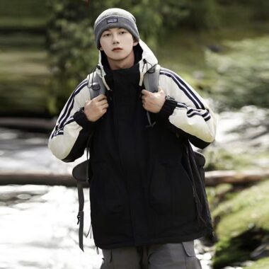 High-quality loose versatile men’s puffer jackets wholesale