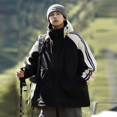 High-quality loose versatile men’s puffer jackets wholesale
