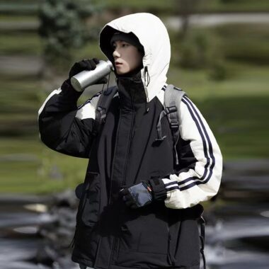 High-quality loose versatile men’s puffer jackets wholesale