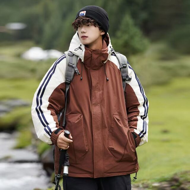 High-quality loose versatile men’s puffer jackets wholesale