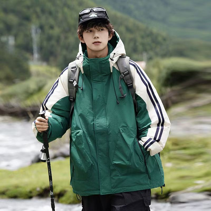 High-quality loose versatile men’s puffer jackets wholesale