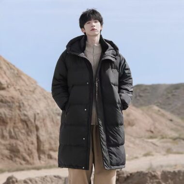 Mid-length casual men’s puffer jackets factory