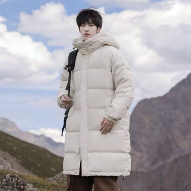 Mid-length casual men’s puffer jackets factory
