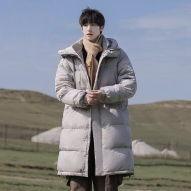 Mid-length casual men’s puffer jackets factory
