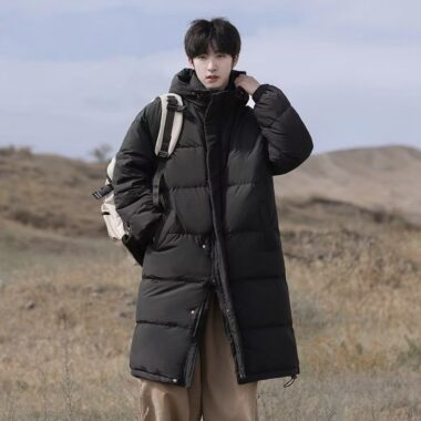 Mid-length casual men’s puffer jackets factory