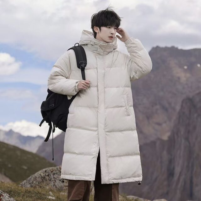 Mid-length casual men’s puffer jackets factory