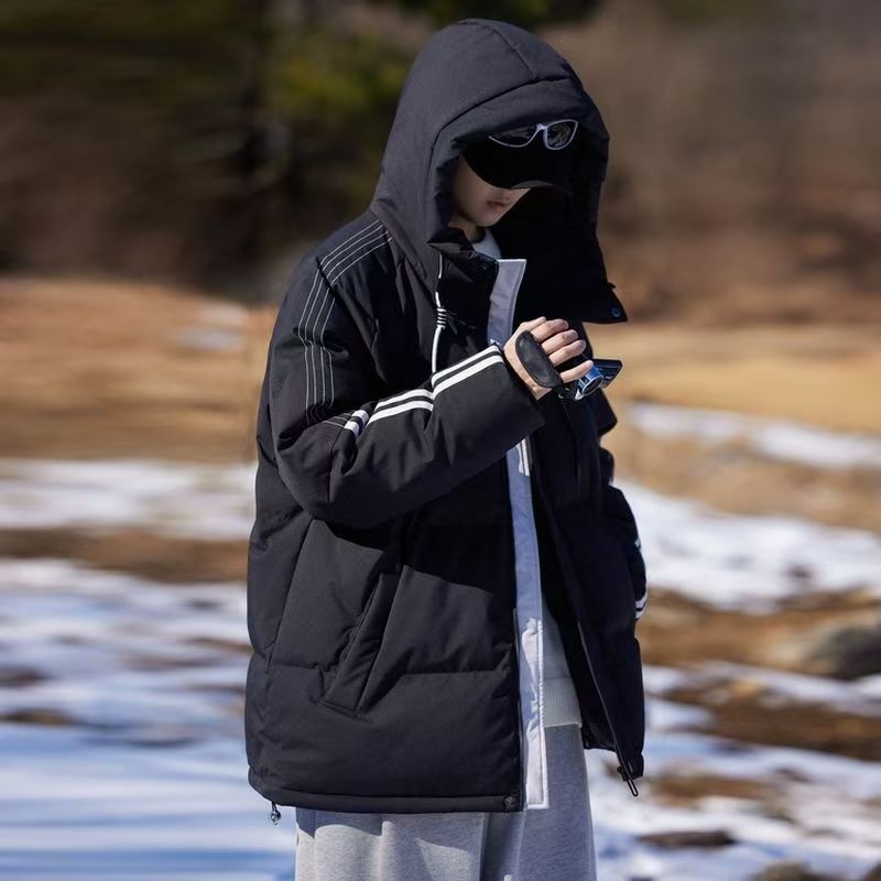 Hooded insulated men’s puffer jackets wholesale