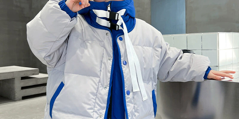 Layered boys winter kids puffer jackets supplier