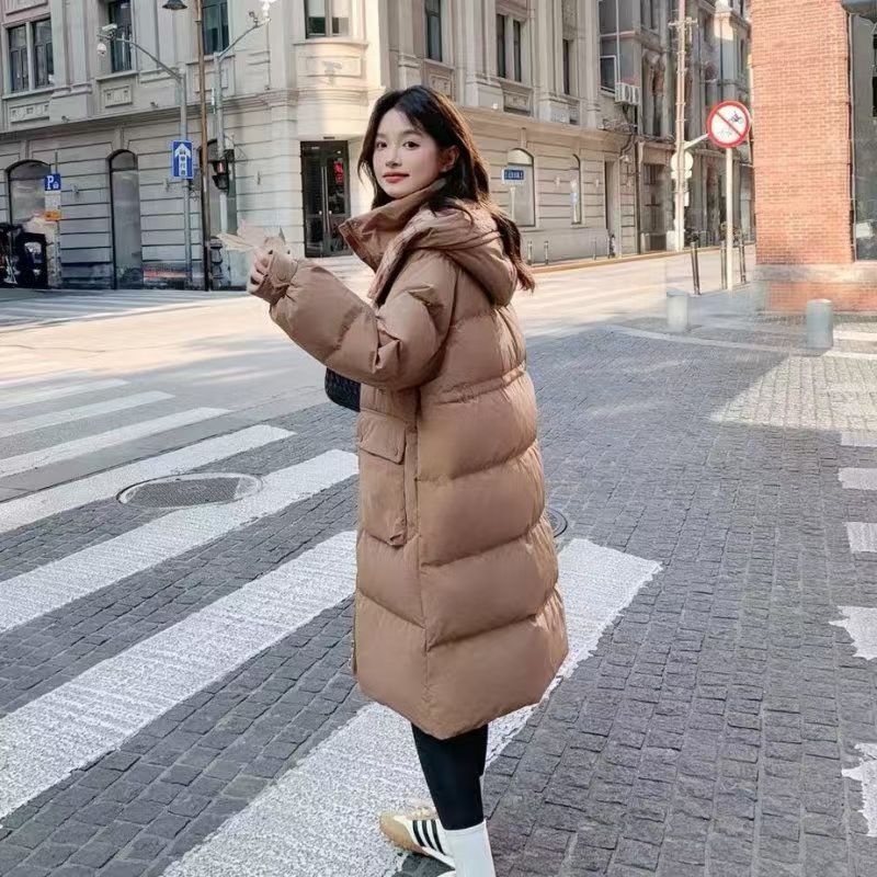 Plus size thick mid-length women’s puffer jackets bulk