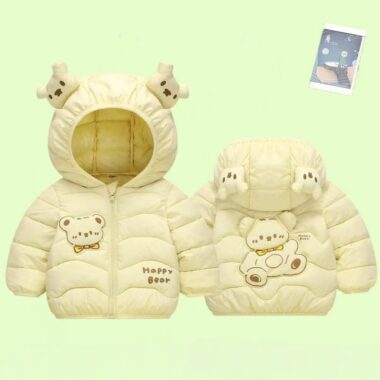 Custom cartoon winter kids puffer jackets