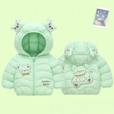 Custom cartoon winter kids puffer jackets
