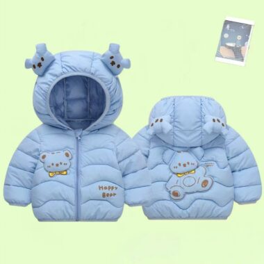Custom cartoon winter kids puffer jackets