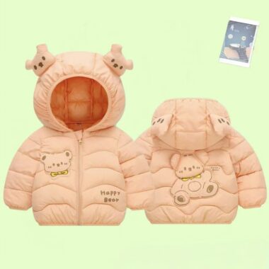 Custom cartoon winter kids puffer jackets