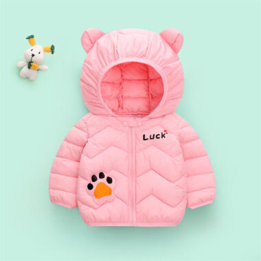 Custom cartoon winter kids puffer jackets