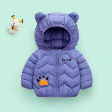 Custom cartoon winter kids puffer jackets