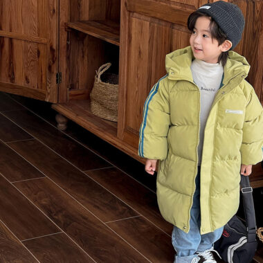 Fashion mid-long thickened kids puffer jackets