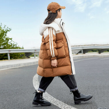 Long Korean loose kids puffer jackets wholesale