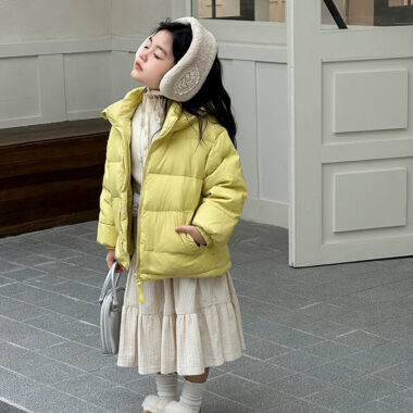 Korean style kids puffer jackets winter wholesale