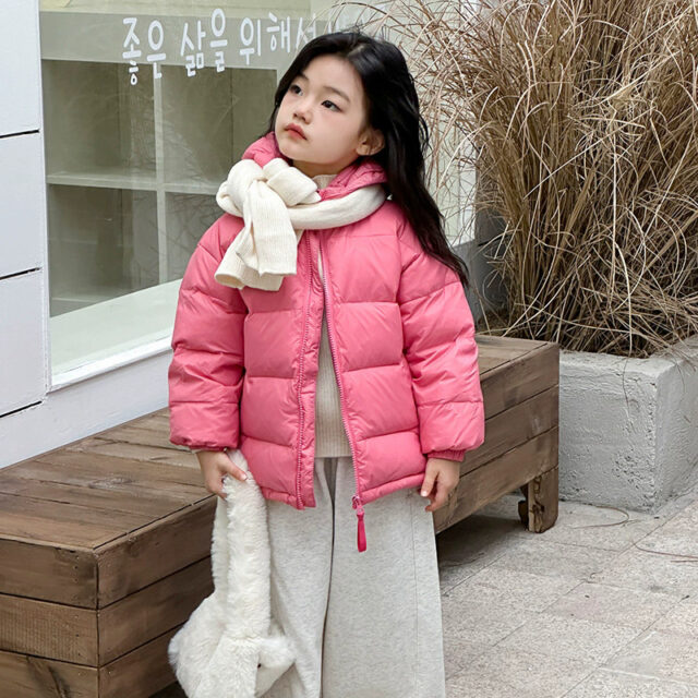 Korean style kids puffer jackets winter wholesale