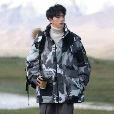 Short thick men’s puffer jackets winter wholesale
