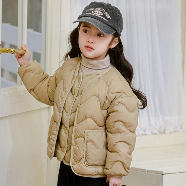 Lightweight thickened kids puffer jackets factory