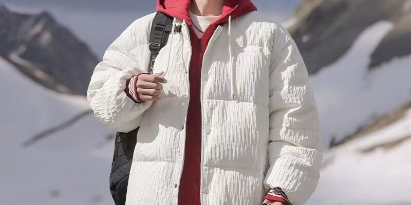 Outdoor windproof custom men’s puffer jackets winter