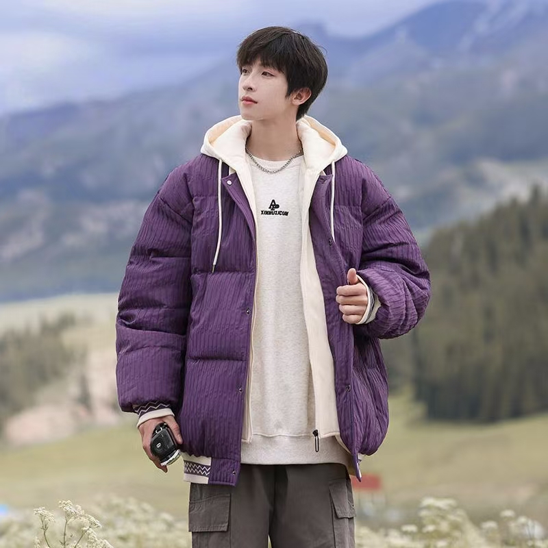 Outdoor windproof custom men’s puffer jackets winter