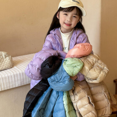 Lightweight kids winter puffer jackets bulk supply