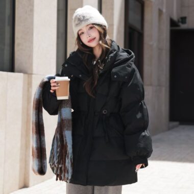 Plus size mid-length women’s puffer jackets wholesale