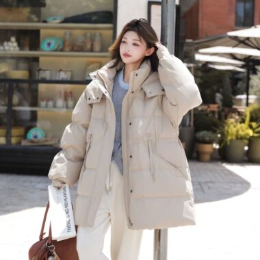 Plus size mid-length women’s puffer jackets wholesale