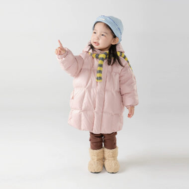 Solid color Korean kids puffer jackets wholesale