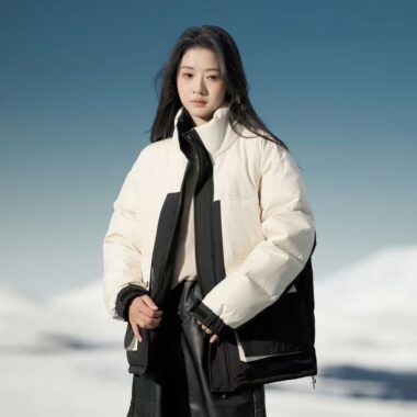 Colorblock stand collar outdoor women’s puffer jackets supplier