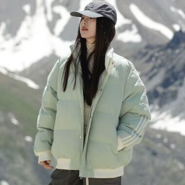 Loose stand collar women’s puffer jackets bulk supply