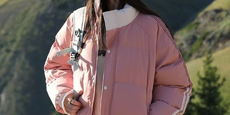 Loose stand collar women’s puffer jackets bulk supply