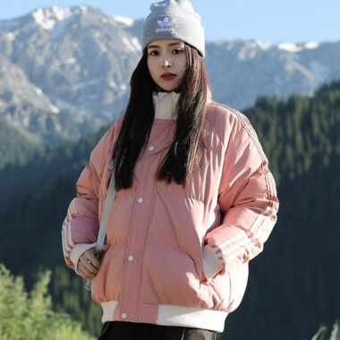 Loose stand collar women’s puffer jackets bulk supply