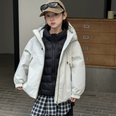Stylish autumn winter kids puffer jackets