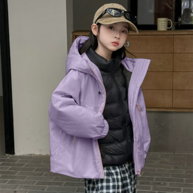 Stylish autumn winter kids puffer jackets
