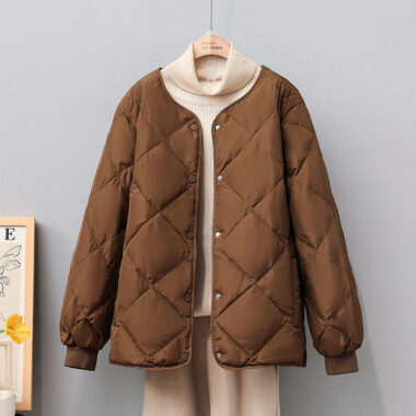 Lightweight quilted loose women puffer jackets