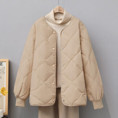 Lightweight quilted loose women puffer jackets
